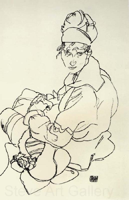 Egon Schiele Seated Woman Norge oil painting art